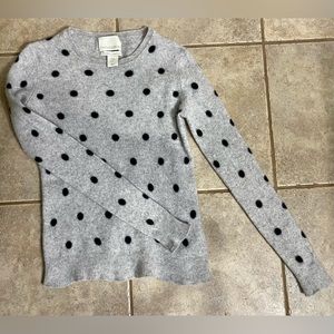Cynthia Rowley Polka Dot Cashmere Sweater